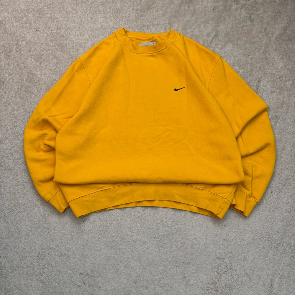 Nike Men's Bright Yellow Crewneck Sweater
